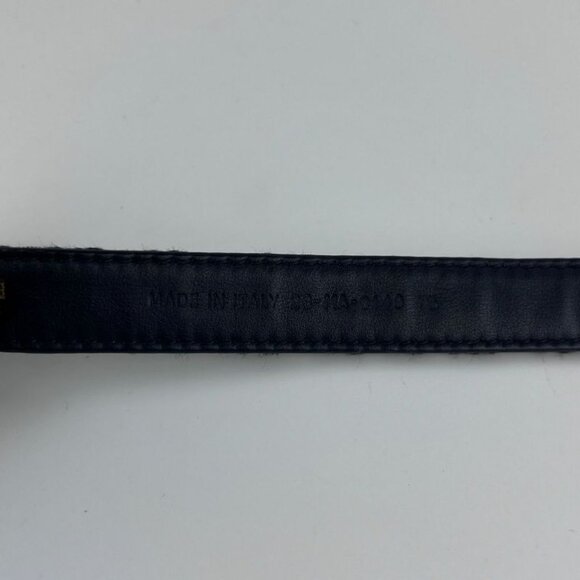 Christian Dior Trotter Belt 75 Leather Canvas Navy Vintage main image 4